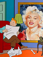 Tintin, pintura contemporanea, espacio, decoracion, arte loft galeria - marylin